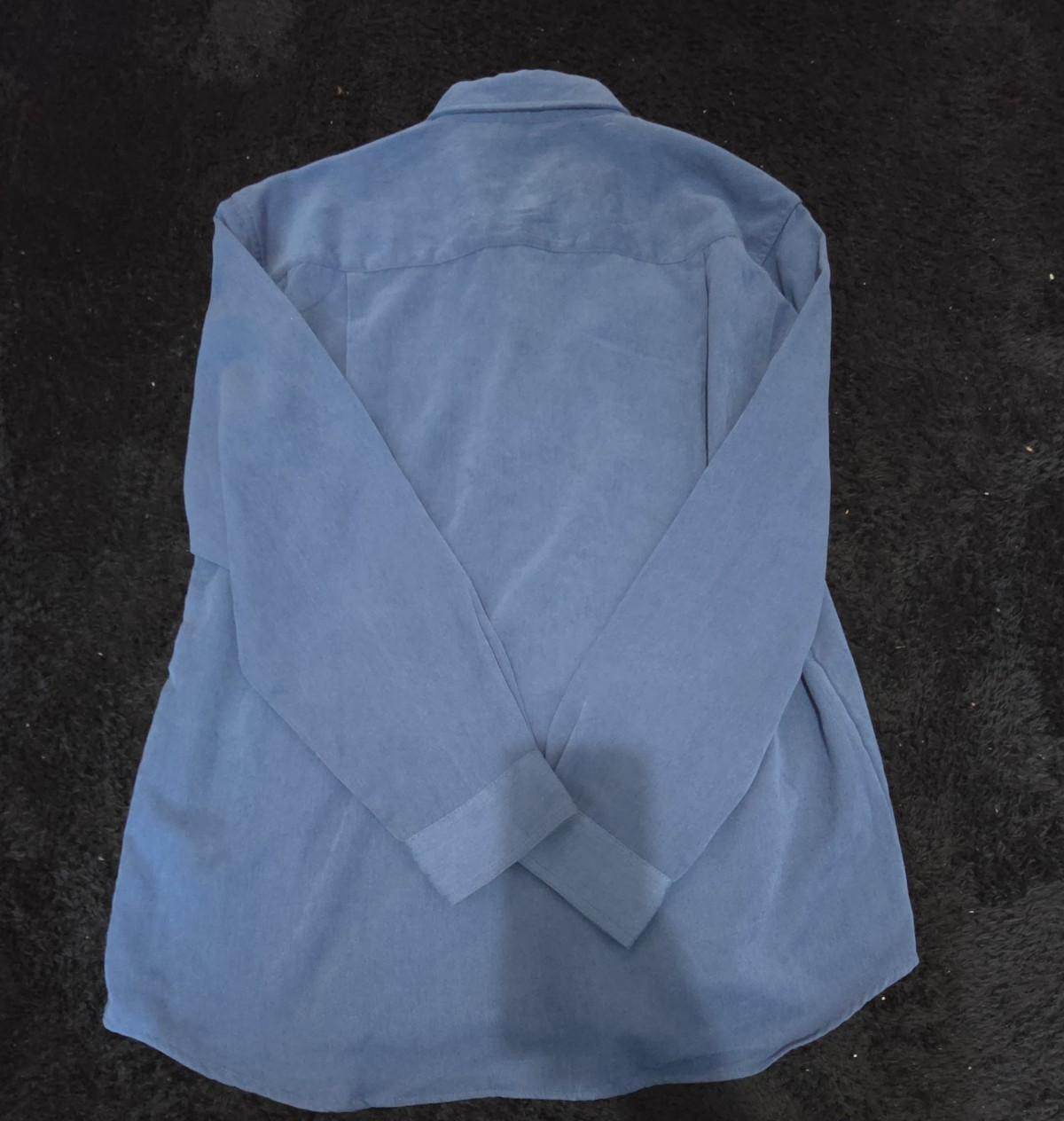 George Sueded Shirt Mens M Blue Long Sleeve Button Up NWT
