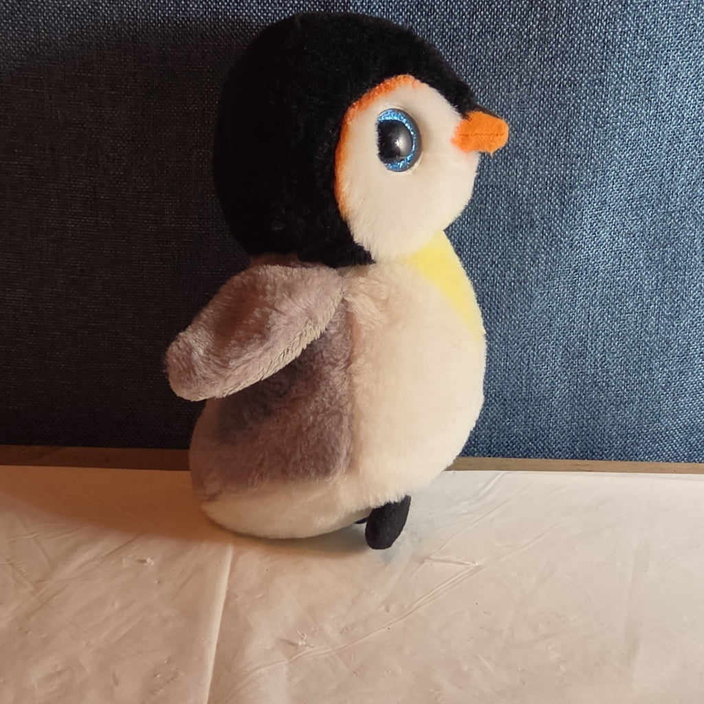 Ty Beanie Boos Pongo Penguin Plush 7" Blue Glitter Eyes 2017- No Tag