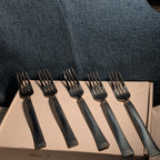 Set of 5 Hampton Silversmiths PORTFOLIO Glossy Forks | 18/0 Stainless 208