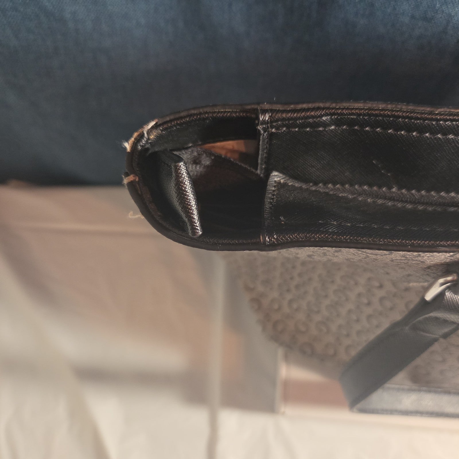 Guess Los Angeles Monogram Tote Bag Gray Black Shoulder Purse