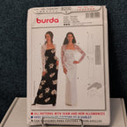 BURDA 8200 Misses Strapless Evening Gown Pattern | Wedding Dress Sz 8-20 UNCUT