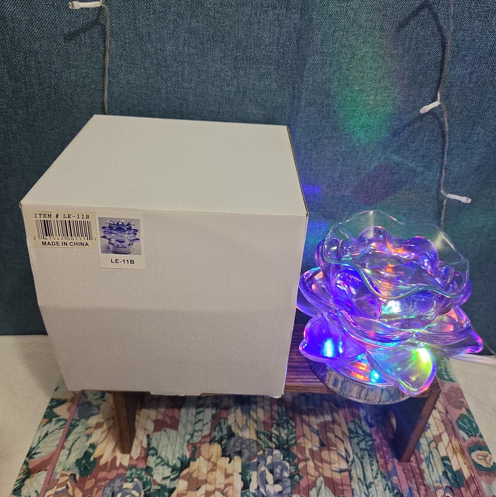 Flower Touch Lamp Glass Oil Warmer Multicolor