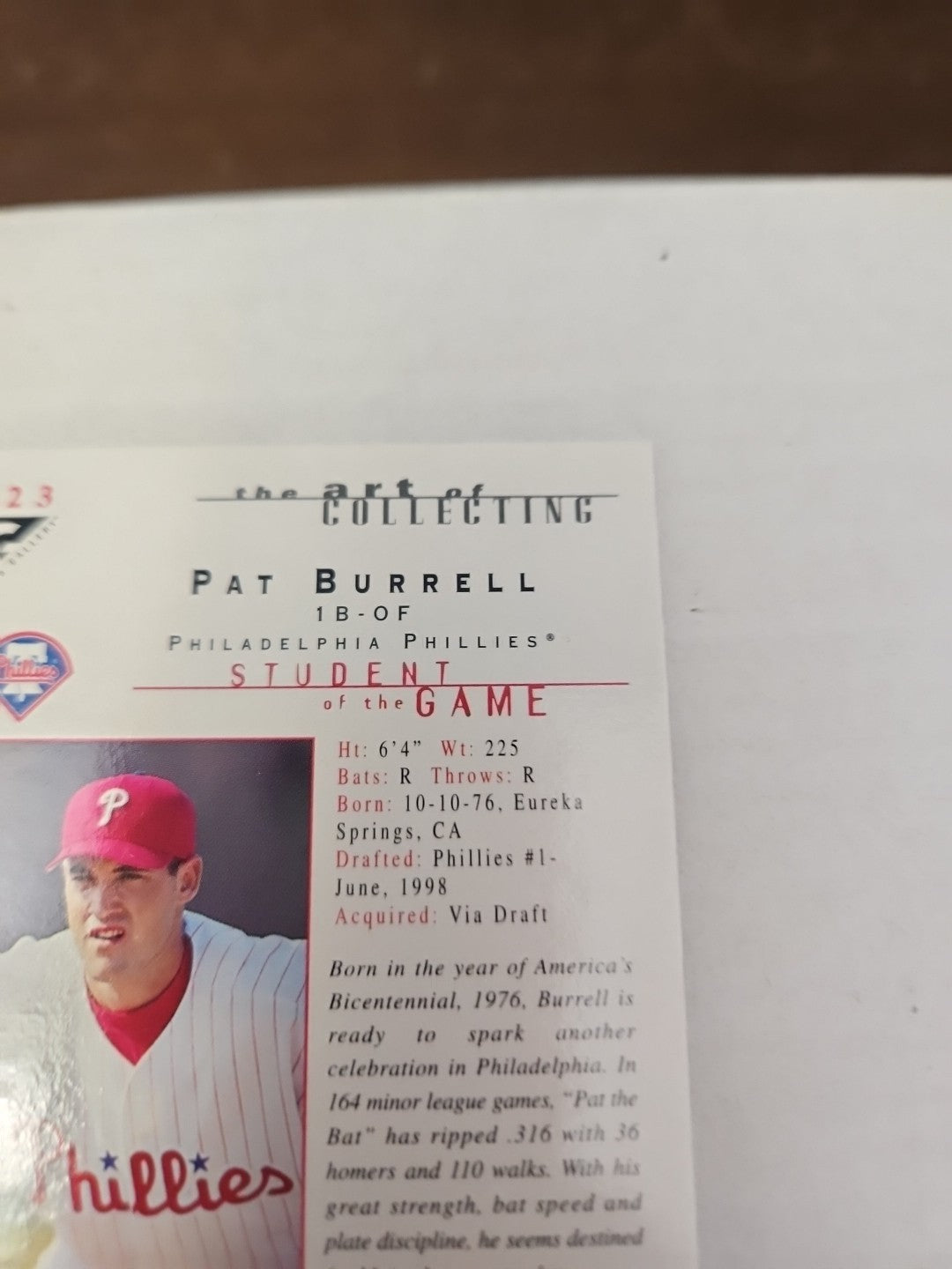 2000 Topps Gallery - Students of the Game Pat Burrell #123