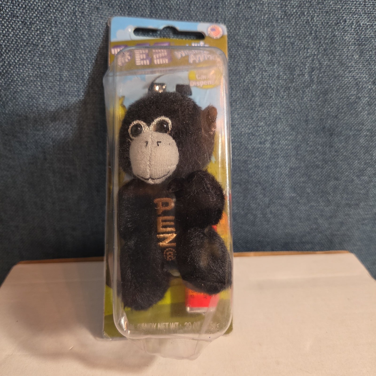 PEZ Wildlife Animals Plush Monkey Chimp Keychain Dispenser 2015