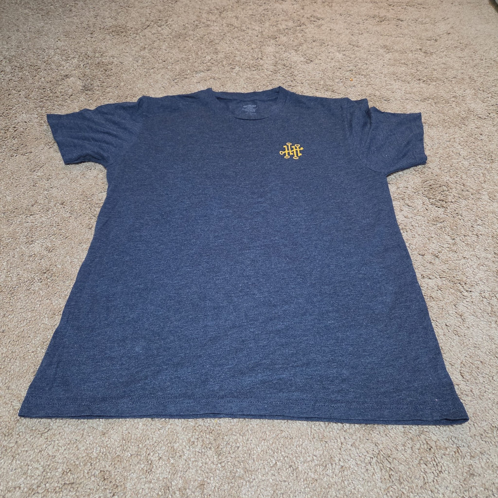 Diageo Tangerine Shirt Large Navy Blue Key Graphic Tee