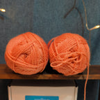Herrschners Afghan Yarn 2 Ply Coral Rose Acrylic 2 Skein