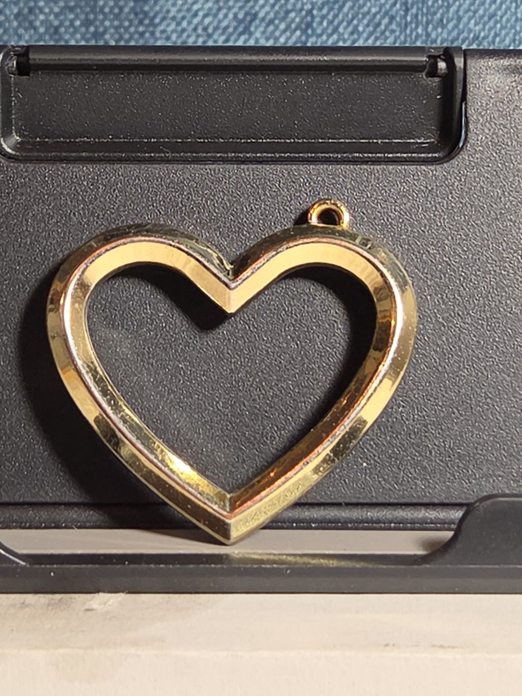 Open Heart Pendant Charm Silver Tone Vintage Y2K Vibe