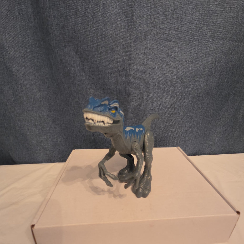 Chap Mei Dino Valley Velociraptor Figure Blue Stripe Replacement Animal Planet 7