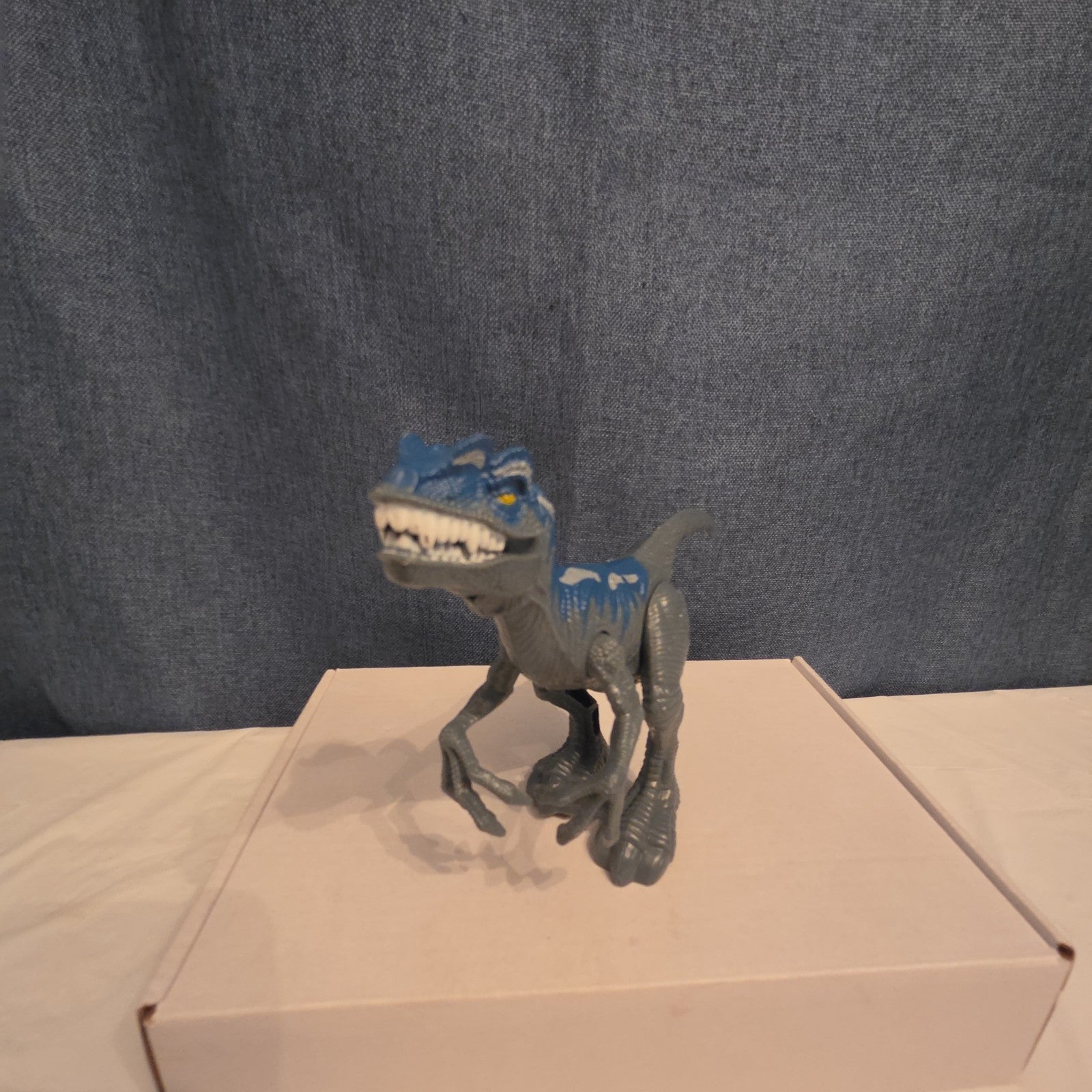 Chap Mei Dino Valley Velociraptor Figure Blue Stripe Replacement Animal Planet 7