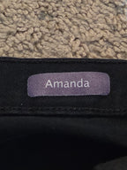Gloria Vanderbilt Amanda Black Jeans 14p Stretch Denim High Rise Tapered Used