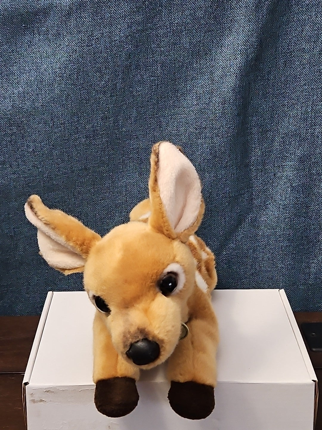 Aurora Miyoni Spotted Fawn Deer Plush 11" | Realistic Laying Down Stuffed Animal