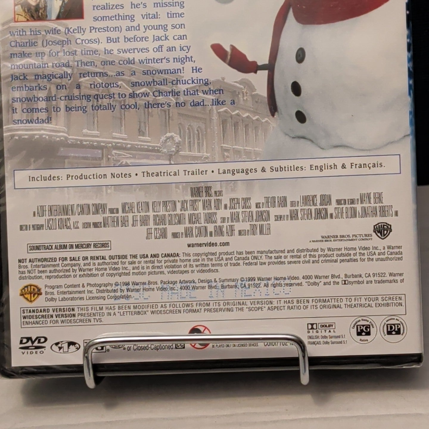 Jack Frost DVD Michael Keaton 1998 Family Movie Christmas Fantasy New Sealed NIB