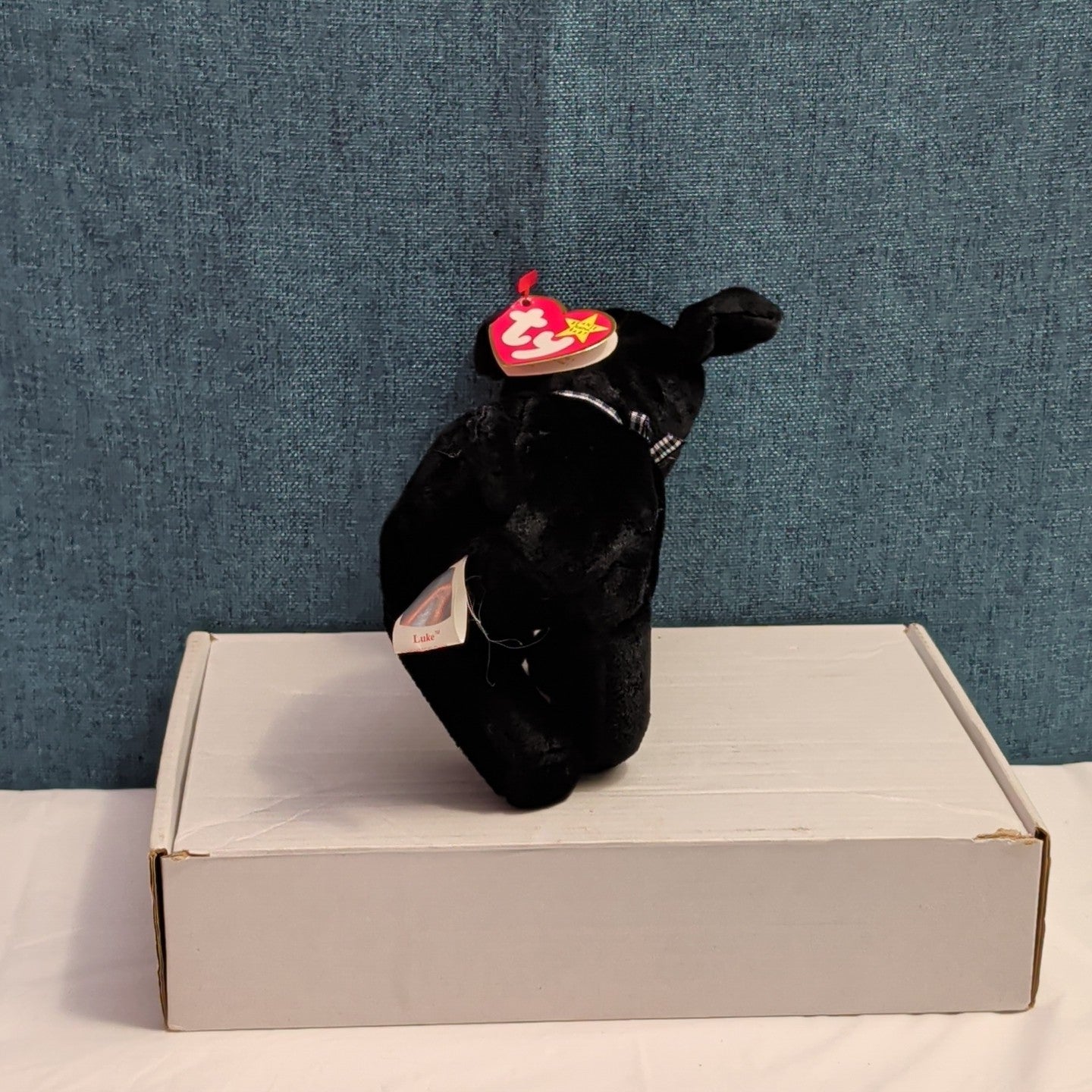 Ty Beanie Baby Luke the Black Labrador Retired 1999 WMT Holographic Tag Vintage