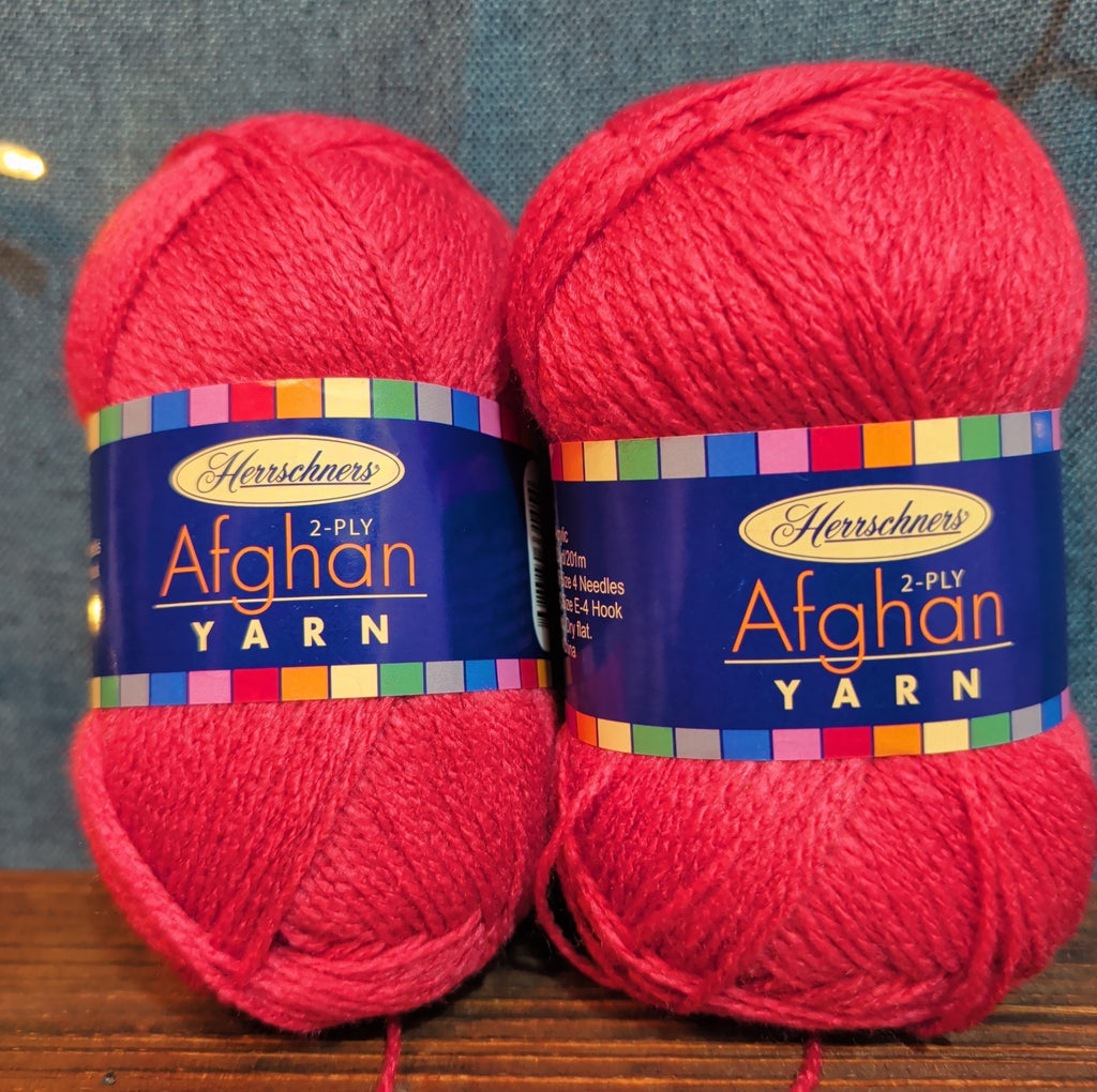 Herrschners Afghan Yarn Lot 2 Skeins 2 Ply  Grapefruit Acrylic 220 Yards Each