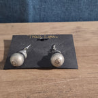 Traci Lynn Parachute Drop Earrings Silver Tone Brushed Dangle