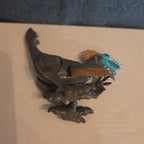 Animal Planet Dino Tower Replacement Raptor Figure Feathered Blue Face Toy