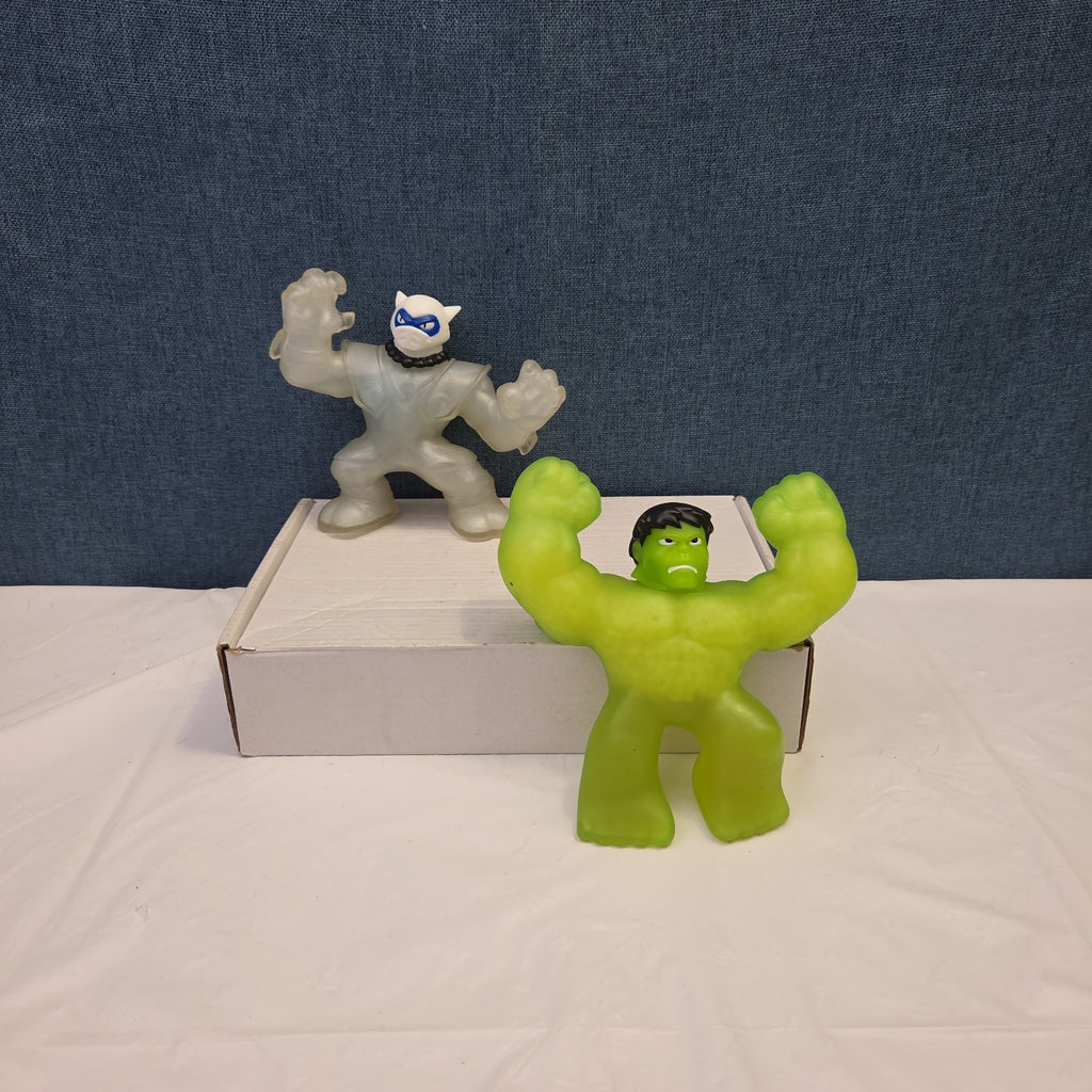 Goo Jit Zu Heroes Marvel Set of 4 Hulk Iron Man Pantaro Blazagon Squishy Toy