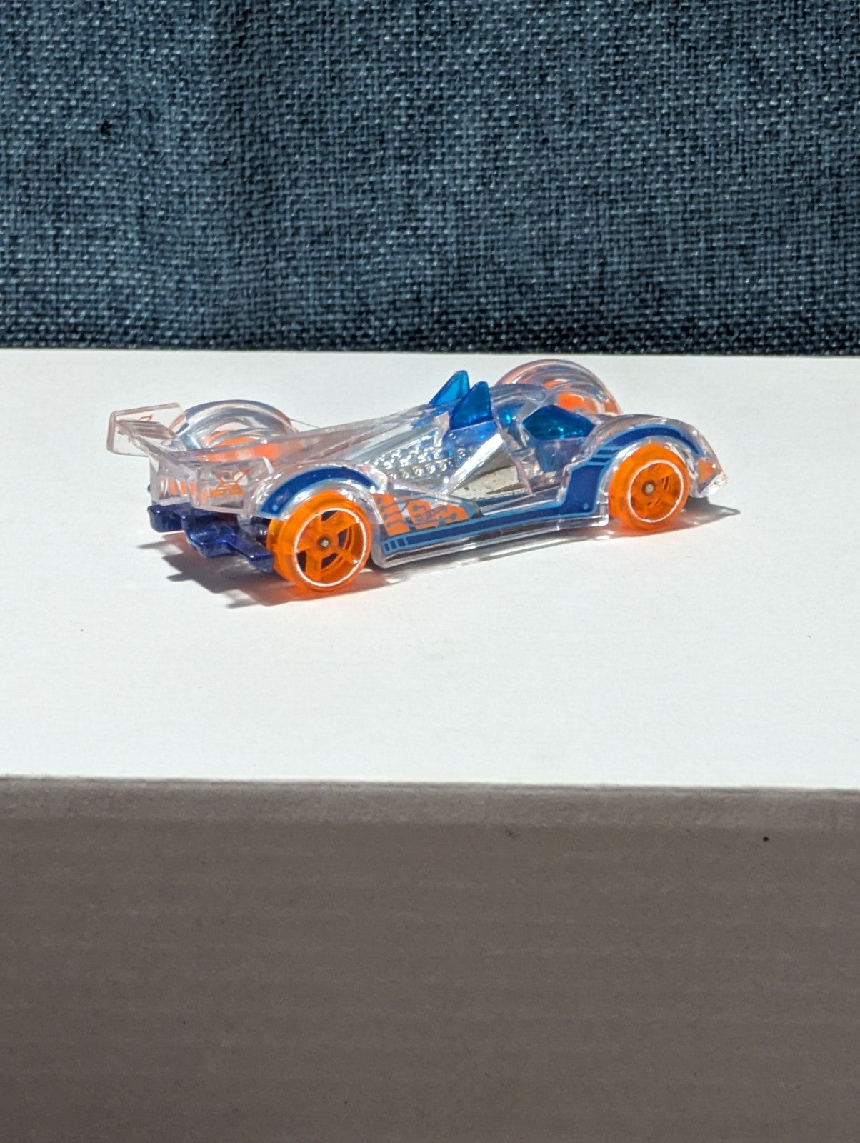 Hot Wheels Hi-Tech Missile | 2014 X-Raycers Clear & Blue | Fast Track Car
