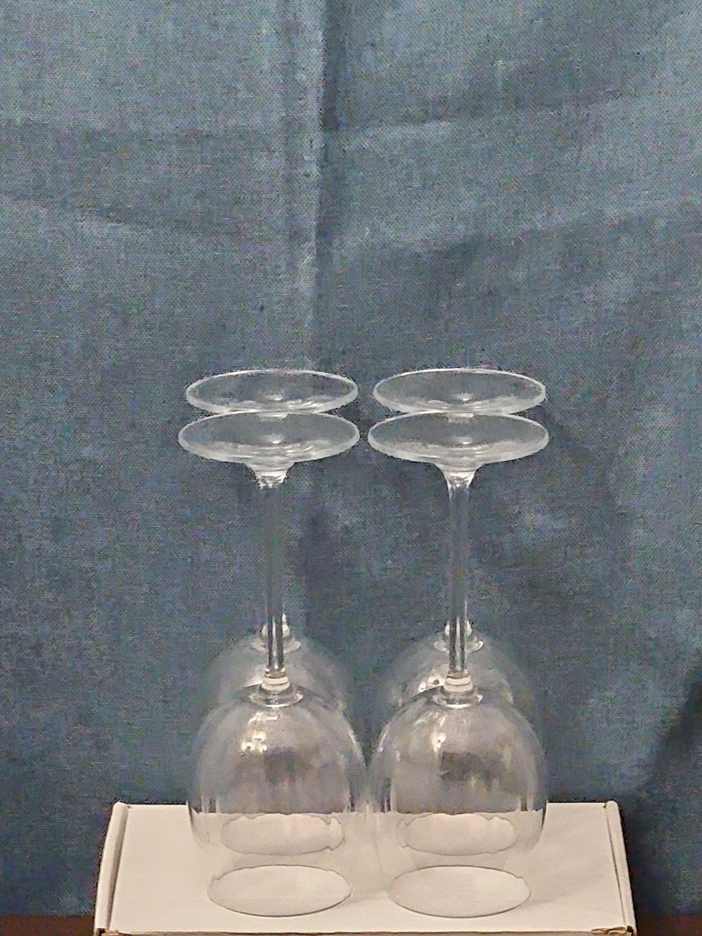 Set of 4 Clear Glass Stemmed Wine Glasses Balloon Bowl All-Purpose Stemware