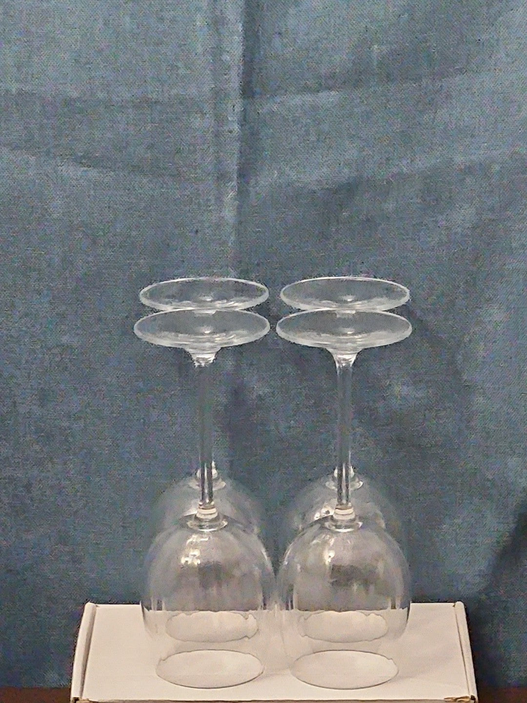 Set of 4 Clear Glass Stemmed Wine Glasses Balloon Bowl All-Purpose Stemware