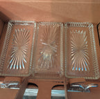 Leonard Silverplate 3 Tier Relish Tray Glass Insert Vintage New Open Box