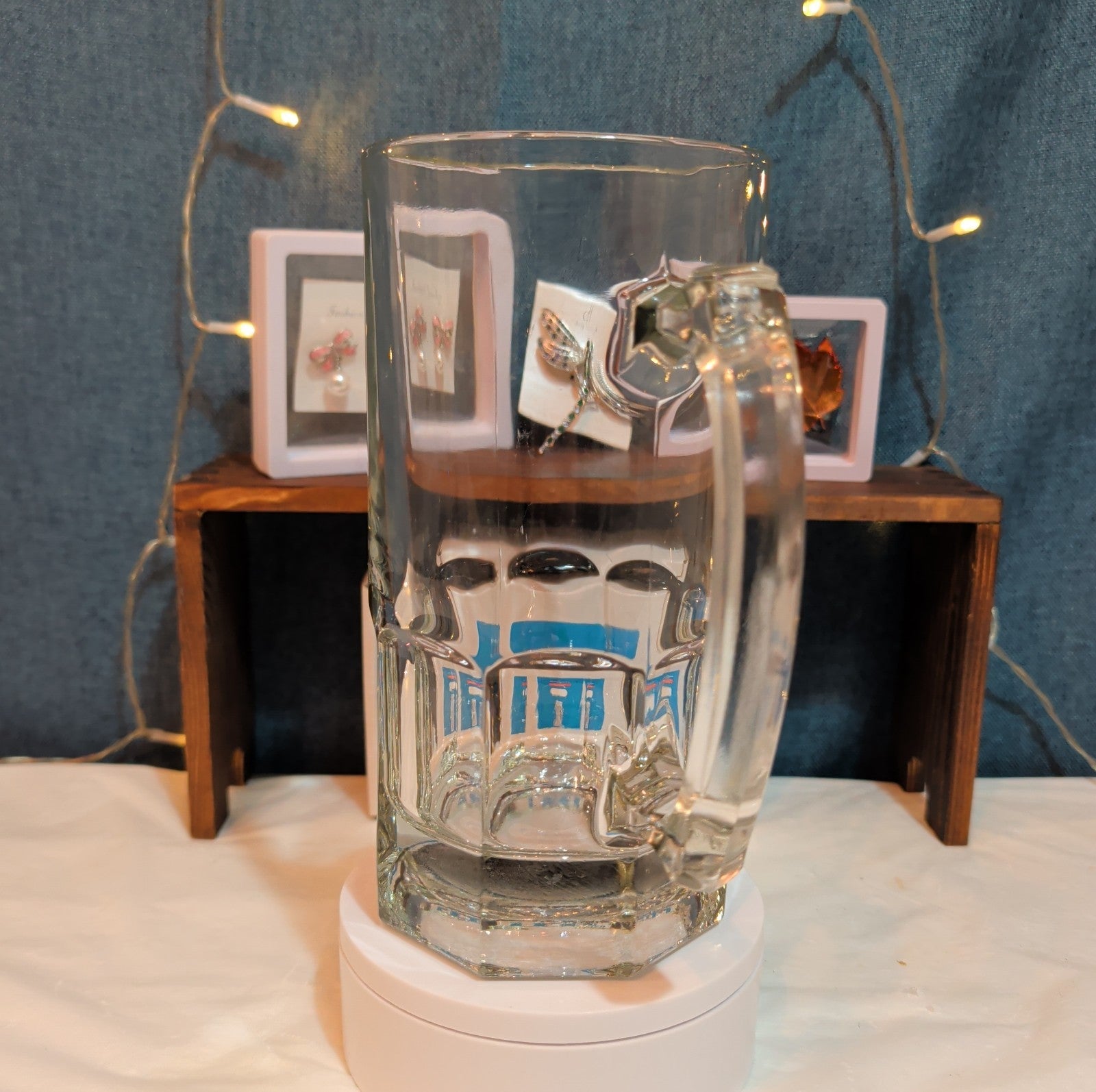 Libbey Gibraltar Super Mug 8-Inch Heavy Glass Beer Stein Vintage