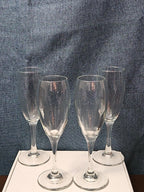 Set of 6 Classic Champagne Flutes | 6oz Trumpet Shape | Elegant Clear Glass Stem