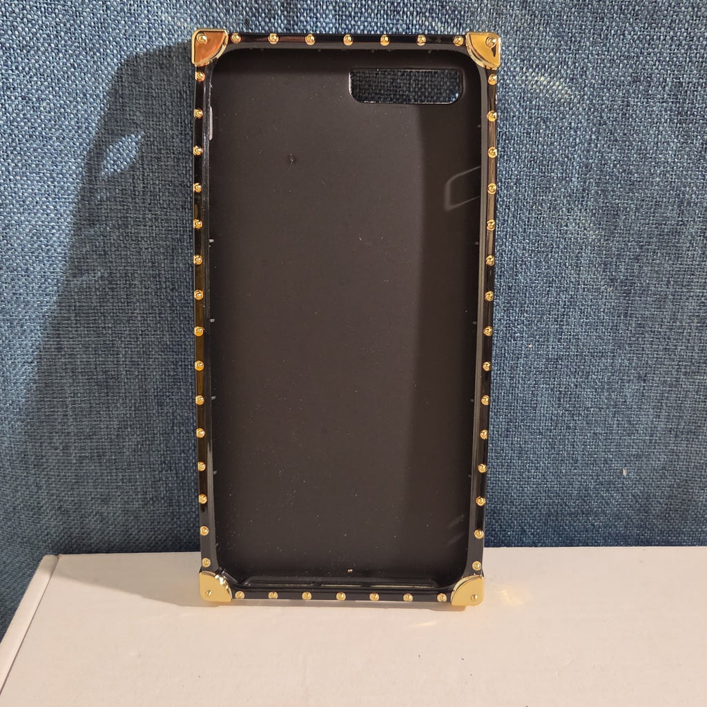 Luxury Trunk Rose Phone Case Gold Rivet Retro Cover
