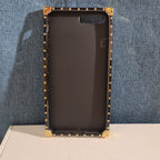Luxury Trunk Rose Phone Case Gold Rivet Retro Cover