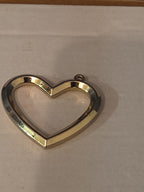 Open Heart Pendant Charm Silver Tone Vintage Y2K Vibe