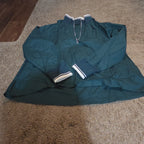 1/4 Zip Pullover Green Jacket Retro Slouchy Size S Casual Windbreaker