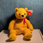 Ty Beanie Baby POOPSIE THE BEAR | 2001 Retired MWMT | Vintage Yellow Teddy Bear