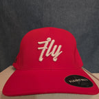 Flexfit Delta Hat SM Red Fly Embroidered Baseball Cap Fitted Performance 180
