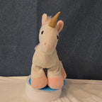 Manhattan Toy White Pink Unicorn Plush Rainbow Stars