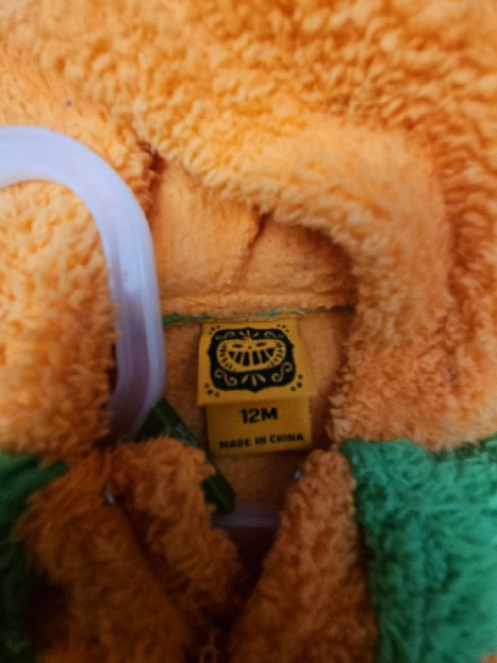 Hyde & Eek Baby Pumpkin Costume 12 Months Plush Zip Up Jack O Lantern Hooded