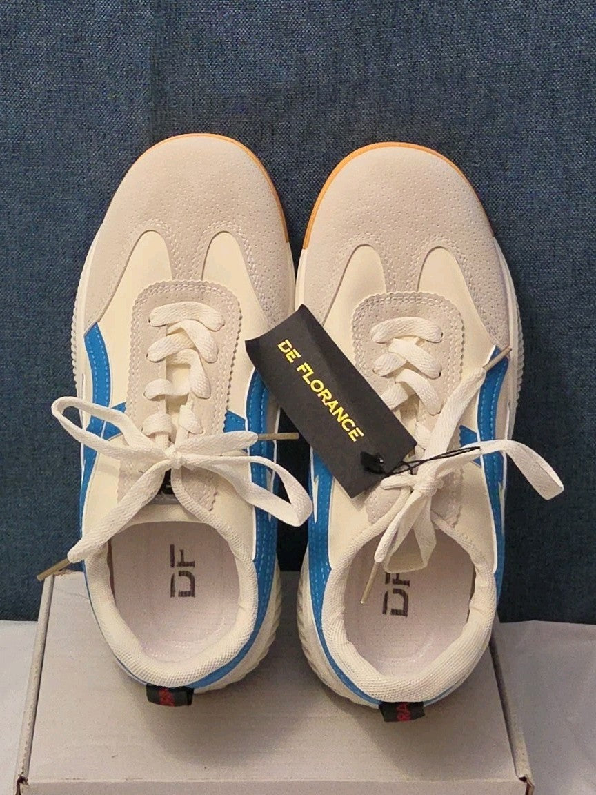 DeFlorance CLOUDEA 2.0 Orthopedic Sneakers | White Blue Women's Size 8 NEW