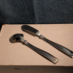 Hampton Silversmiths PORTFOLIO Sugar Spoon & Butter Knife Set | Glossy 208