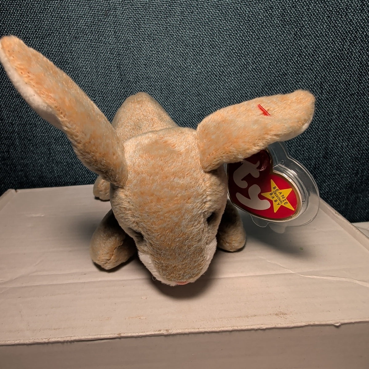 Ty Beanie Baby Nibbly 1998 Retired Speckled Bunny with Tag Protector Vintage