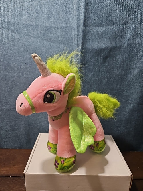 2 Star Eye Unicorn Plush Set | Pink & White Pegasus Stuffed Animals | Shimmer