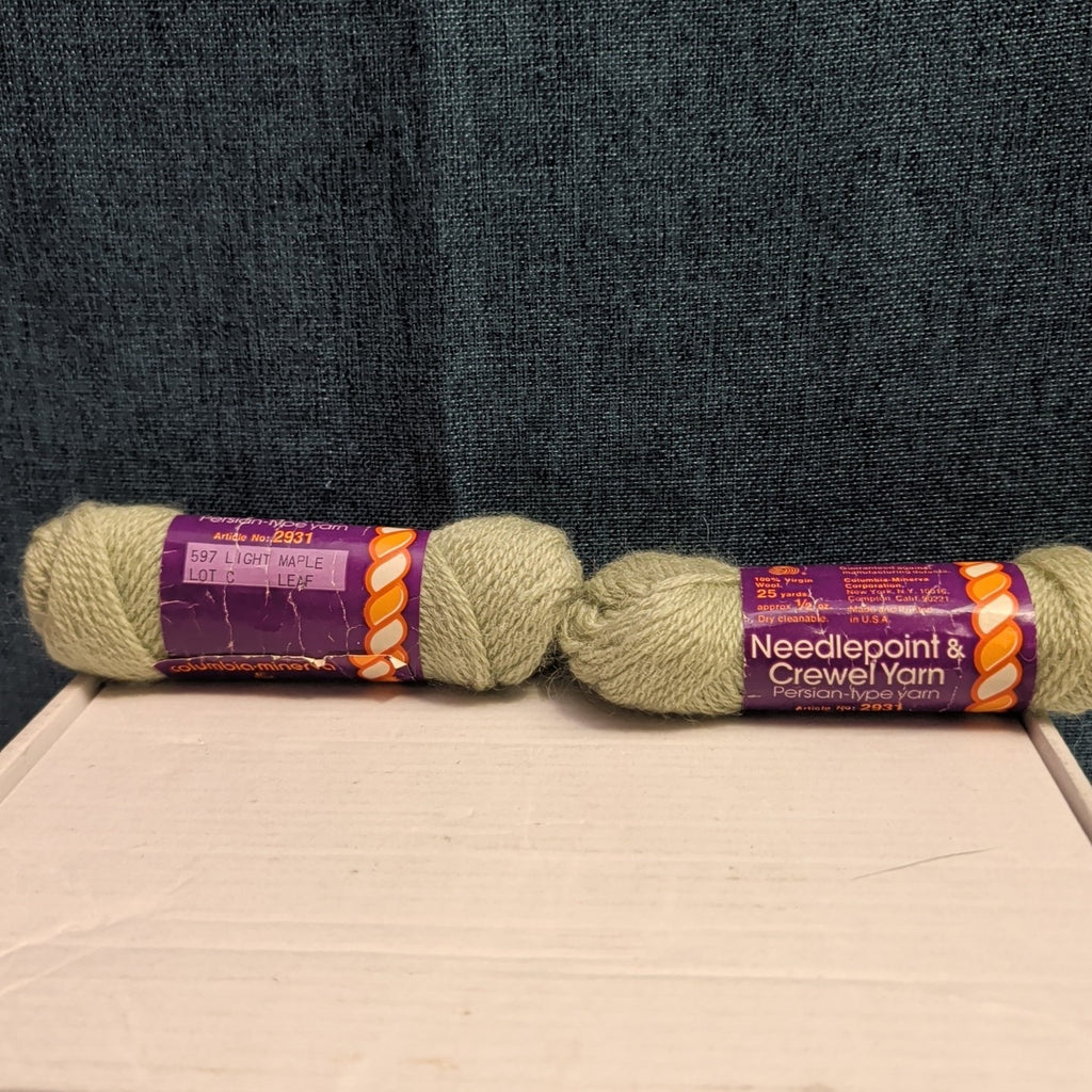 Vintage Columbia Minerva Persian Wool Yarn 7 Skeins 100% Virgin Wool Needlepoint
