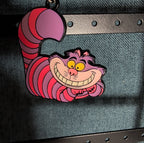 Cheshire Cat Necklace Pink Enamel Silver Tone Pop Culture