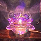 Flower Touch Lamp Glass Oil Warmer Multicolor