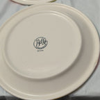 Bella Ceramica Alfresco Fruit Dinner Plates 10 in Hand Painted Set of 7
