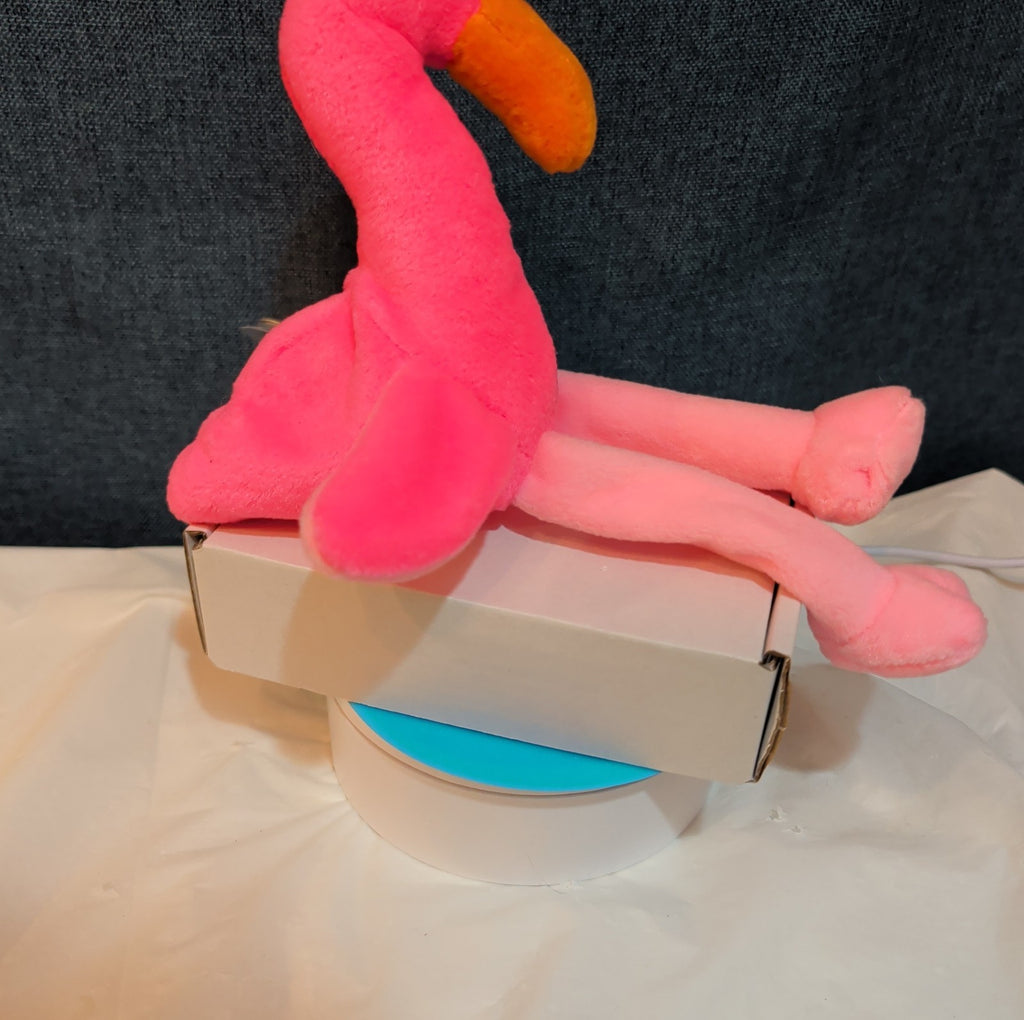 TY Beanie Baby - PINKY the Pink Flamingo (10 inch) - MWMTs Stuffed Animal Toy