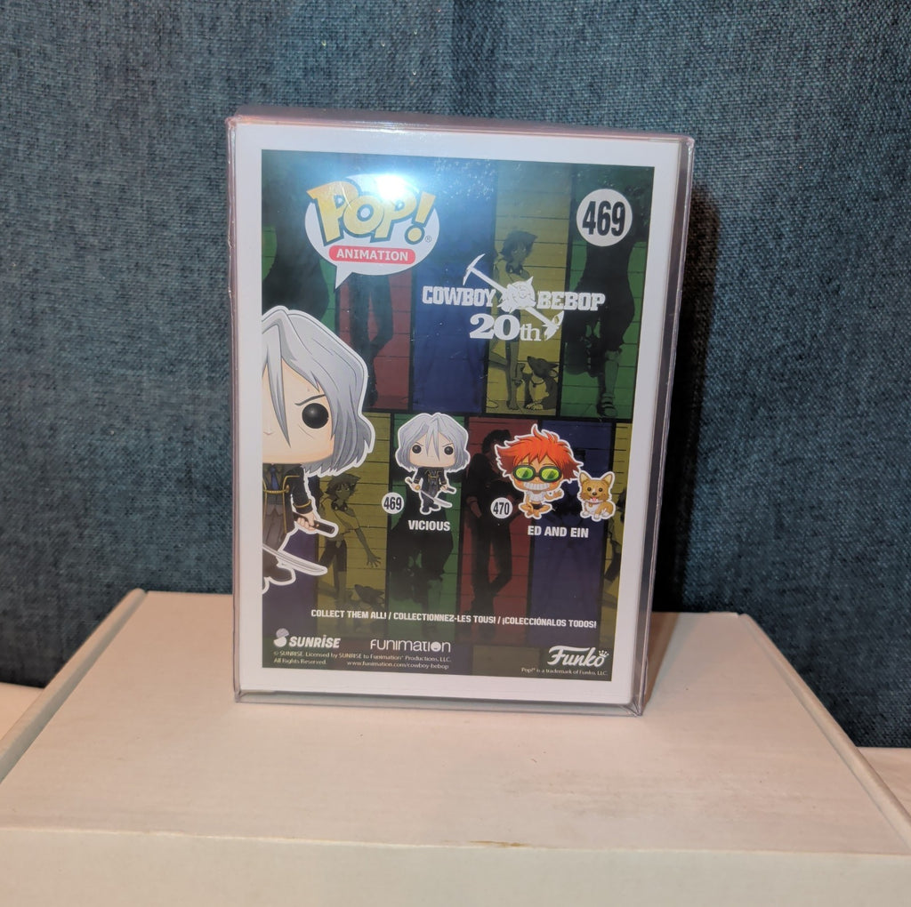 Funko Pop Cowboy Bebop Vicious 469 Vaulted Vinyl Figure Anime with Protector