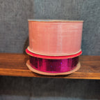 Offray Ribbon Lot 2 Pink Organdy Metallic Magenta Craft Destash