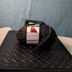 Loops & Threads Dewdrops Yarn #14 Jet Black Sequins Mohair Bulky DISCONTINUED
