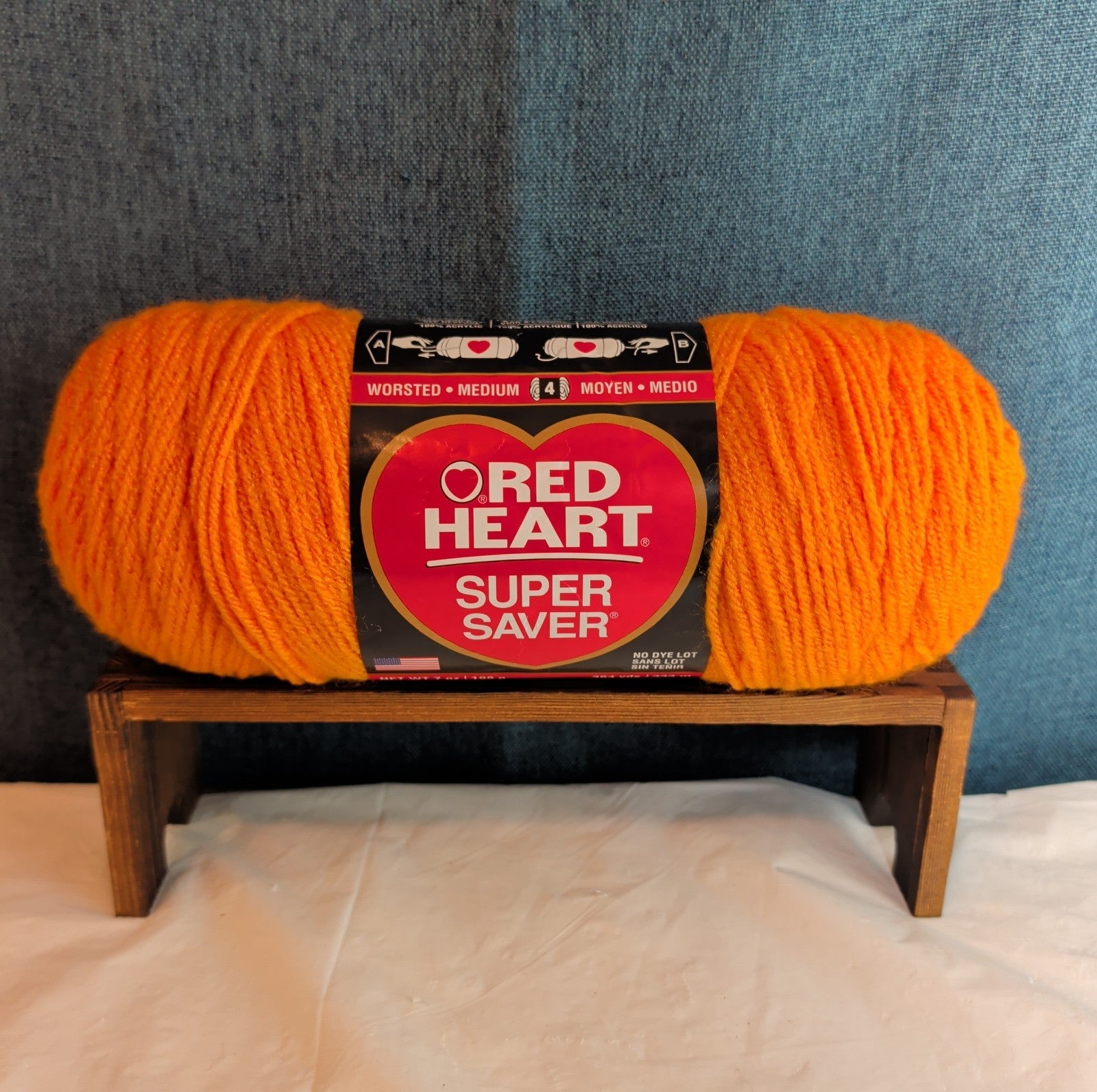 Red Heart Super Saver Pumpkin Orange Acrylic Yarn Cozy Fall NWT E300