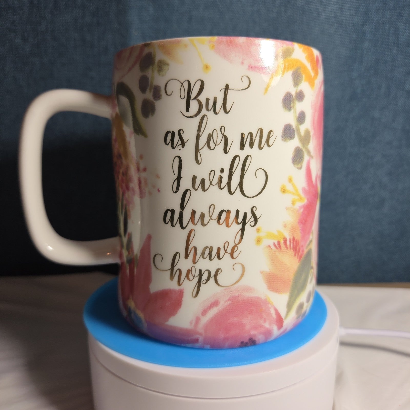 Mary Square Hope Mug Floral Ceramic Cup
