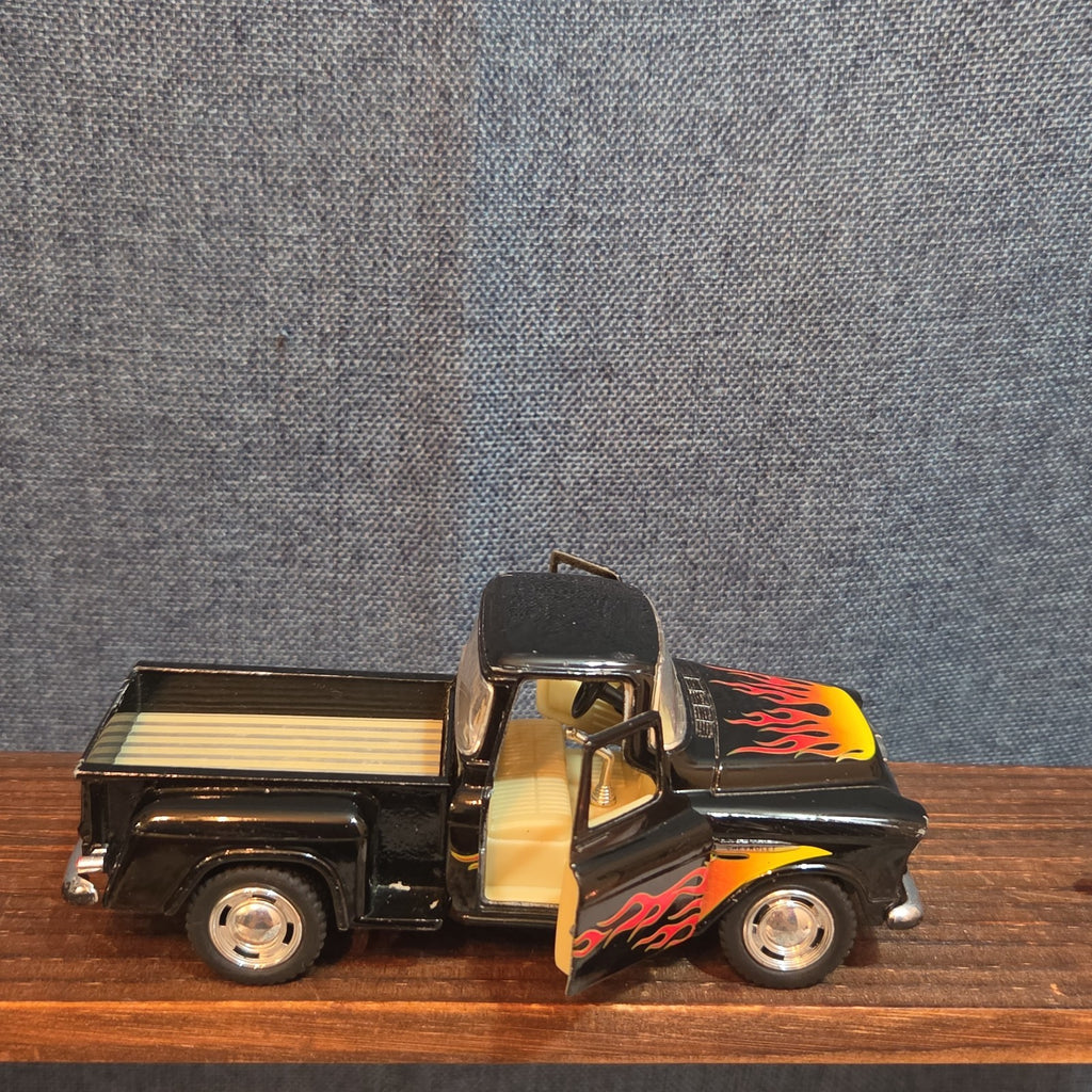 1955 Chevy Stepside Pickup Truck Diecast 1:24 Flames Hot Rod